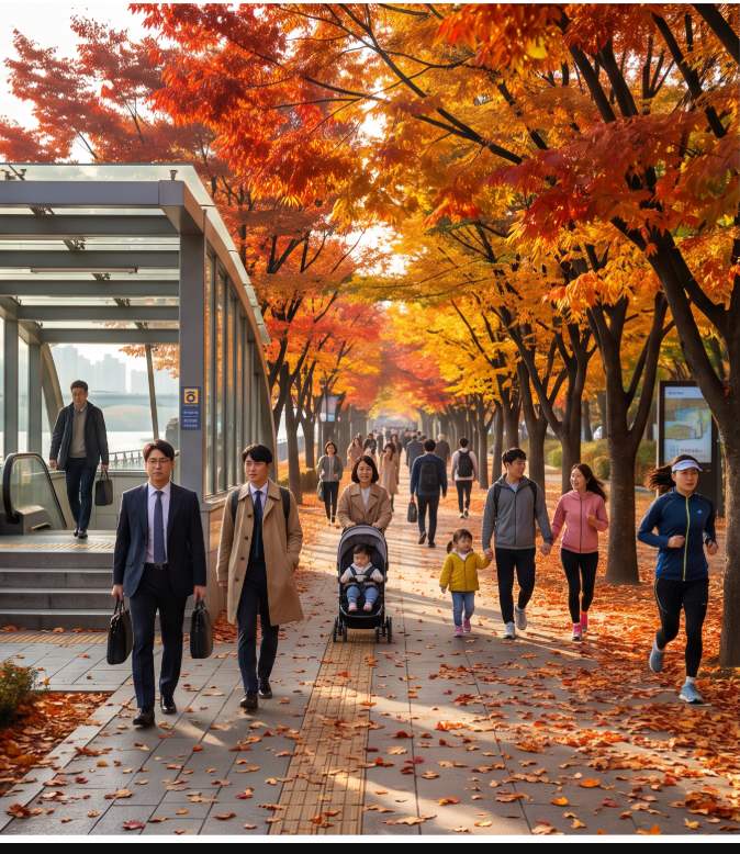 2026 Han River Paper Airplane Festival at Yeouido Hangang Park — paper planes soaring into the autumn blue sky above Nokmyeonsu Plaza