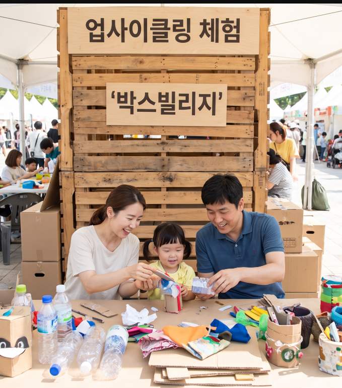 Visitors enjoying the busking performances and evening DJ concert at the Gwangmyeong Cave Light Festival outdoor plaza