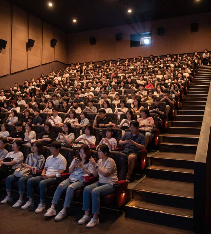인천 영화 주간 2026 CGV인천연수 상영관 내부와 관객 좌석 전경