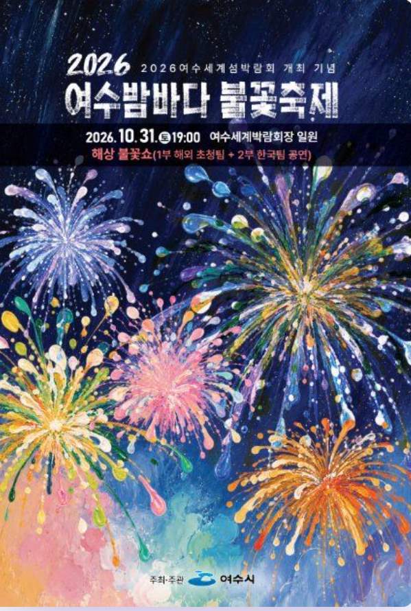Yeosu Night Sea Fireworks Festival 2026 poster