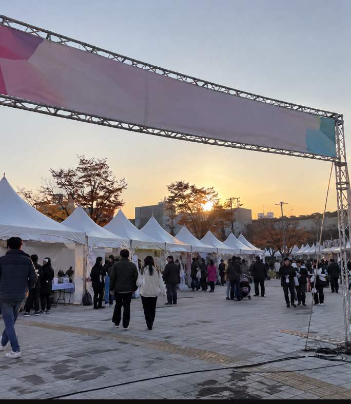 Anjeong-ri Artist Square with large Broadway-concept stage set for the Mato Arts Festival 2026